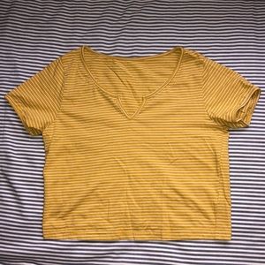 stripped cropped shirt